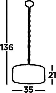 Függeszték Króm CHAPEAU SEARCHLIGHT 82101-3CC