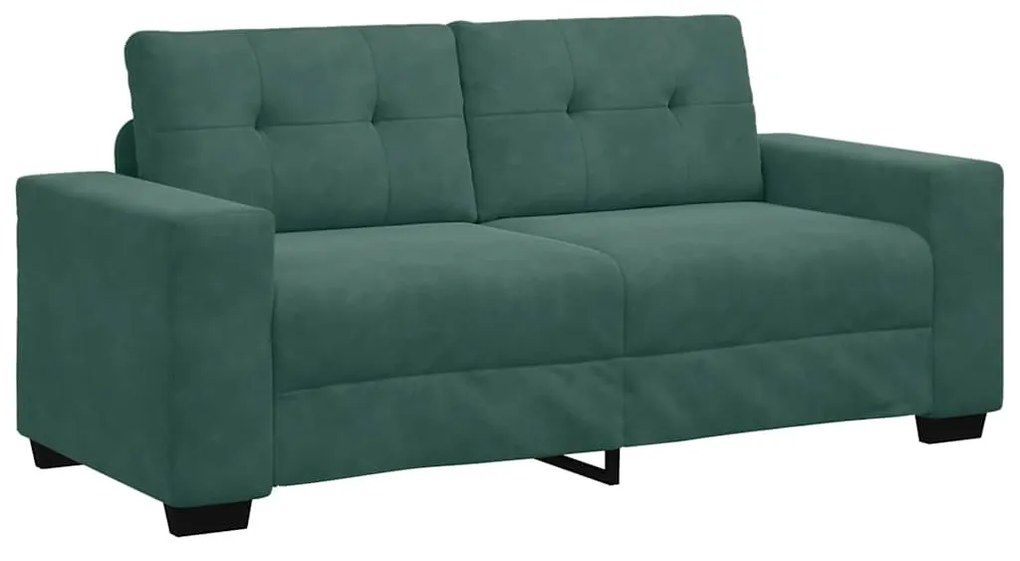 sötétzöld bársony loveseat kanapé 140 cm