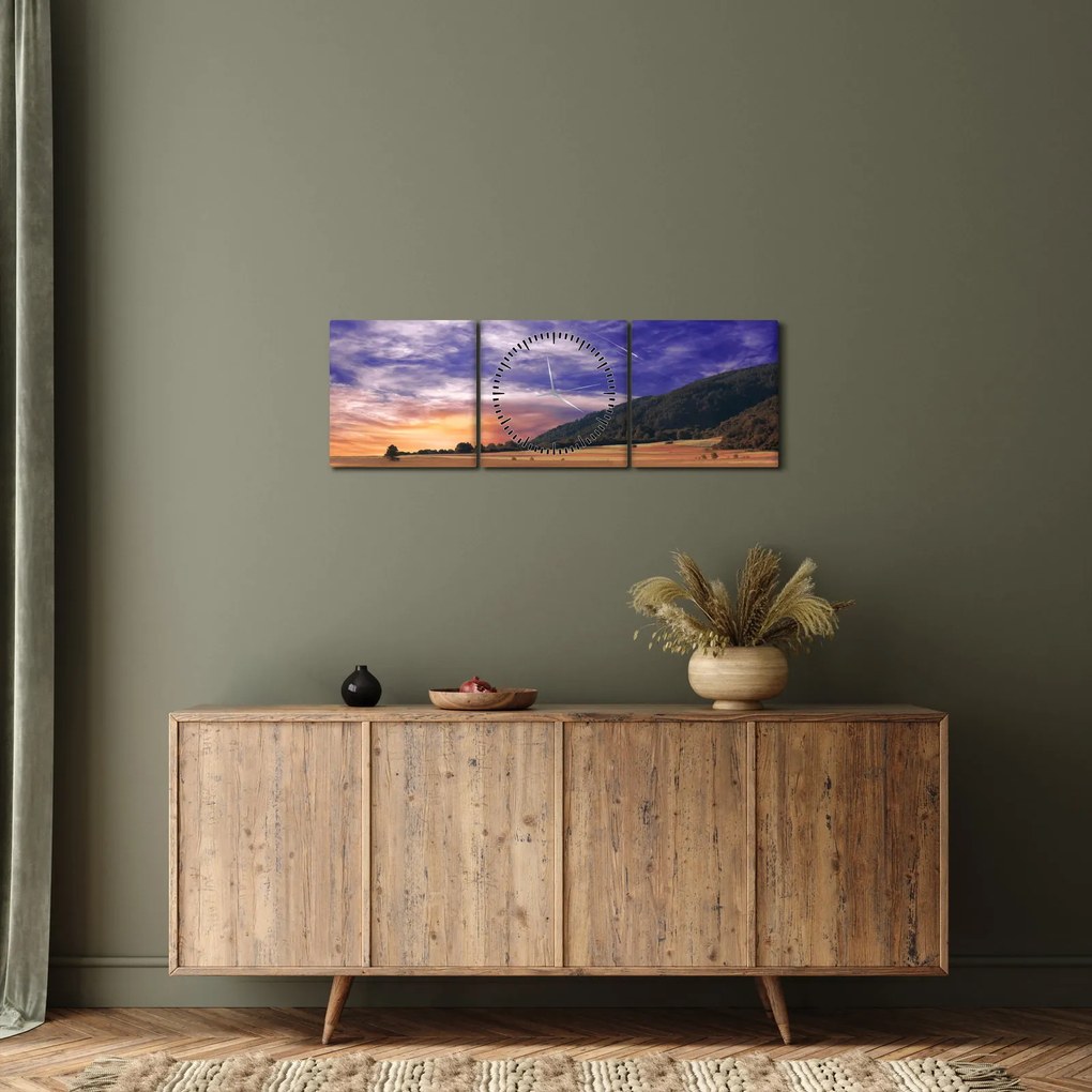 A levendula rét képe (órával) (90x30 cm)