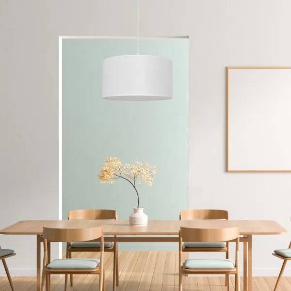 Csillár zsinóron ALBA 1xE27/15W/230V á. 40cm fehér