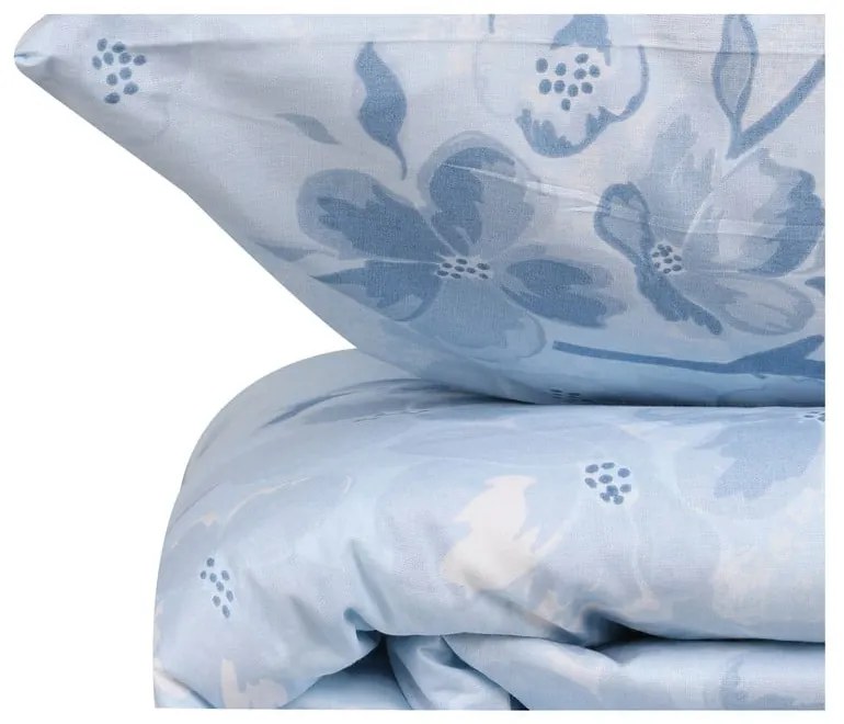 Világoskék egyszemélyes renforcé pamut ágyneműhuzat 140x200 cm Elena – Mijolnir