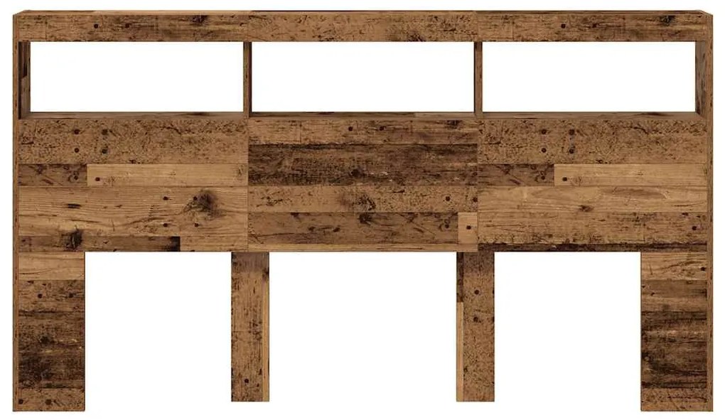 antik fa áthidalószekrény LED-világítással 180 x 17 x 102 cm