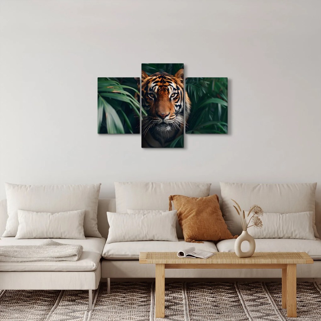 Kép - Egy tigris portréja a dzsungelben (90x60 cm)