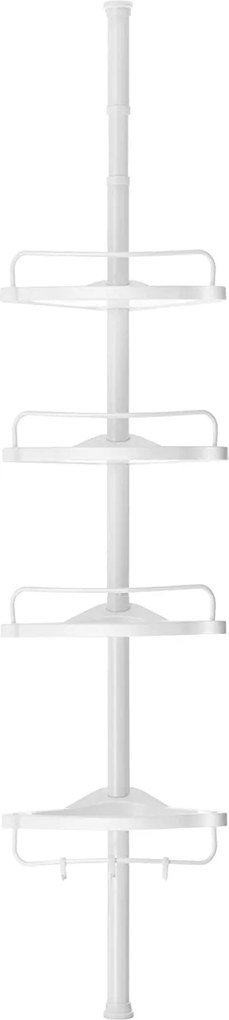 Állítható teleszkópos fürdőszobai sarokpolc, 85-305 cm