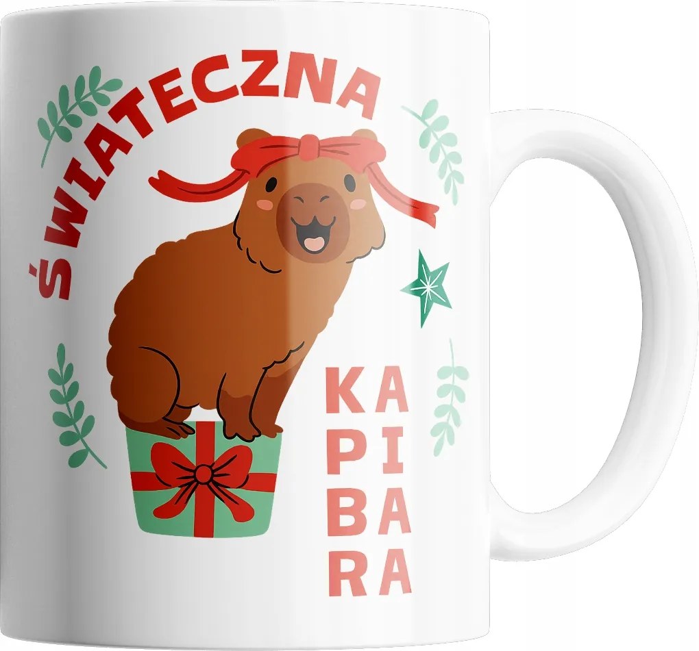 Bögre Logó Karácsonyi Ajándék Kapibara Születésnap Kerámia Szöveg