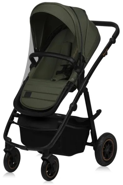 Lionelo - 2 az 1-ben kombinált babakocsi AMBER PLUS Zöld erdő