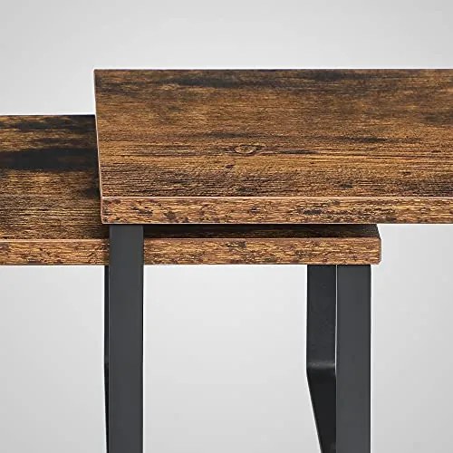 Fűszertartó, 2 darab szekrény polc rendező szett, fekete és rusztikus barna