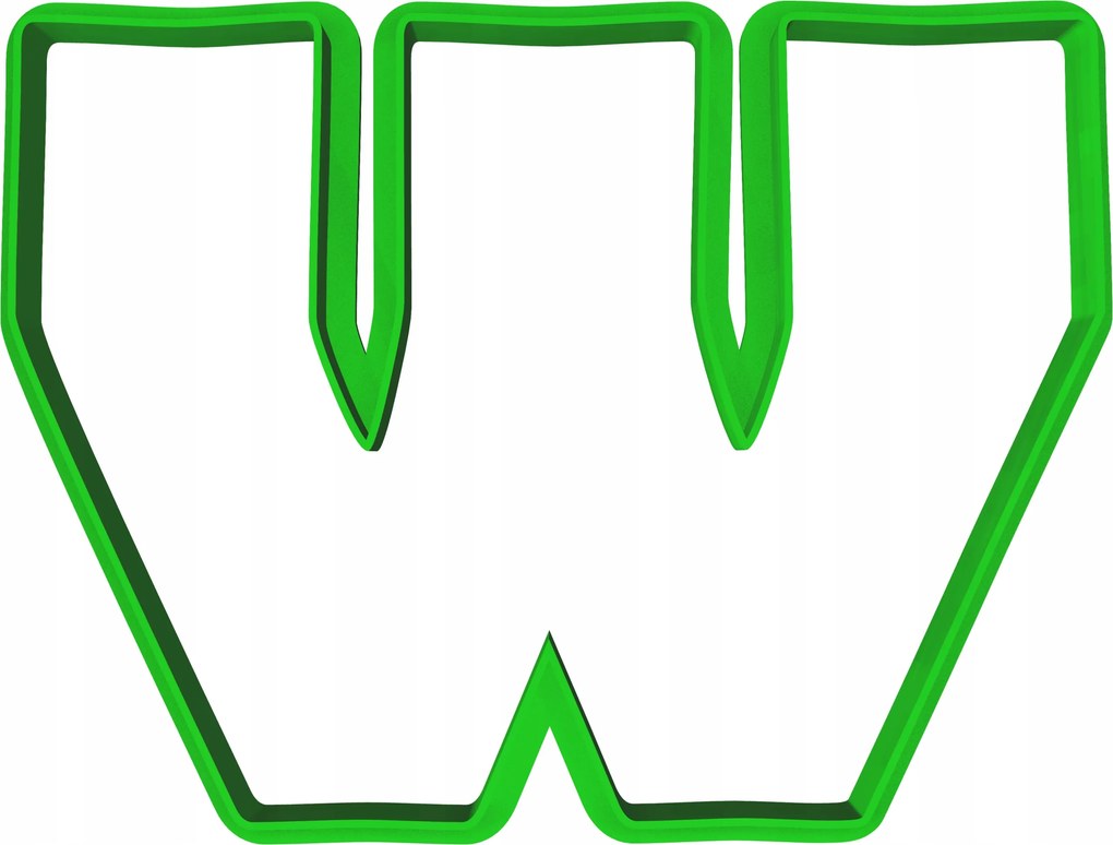 Oktató Keksz- És Mézeskalács lyukasztó Forma Betű W 8cm