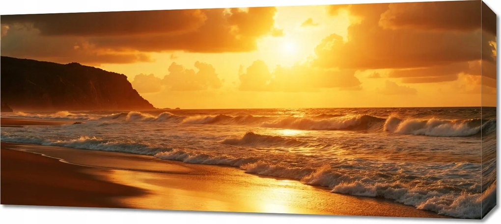 Vászonkép 90x40cm Vászonkép Hálószoba Nappaliba Panoráma Tenger
