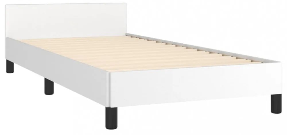 fehér ágykeret fejtámlával matrac nélkül 80 x 200 cm