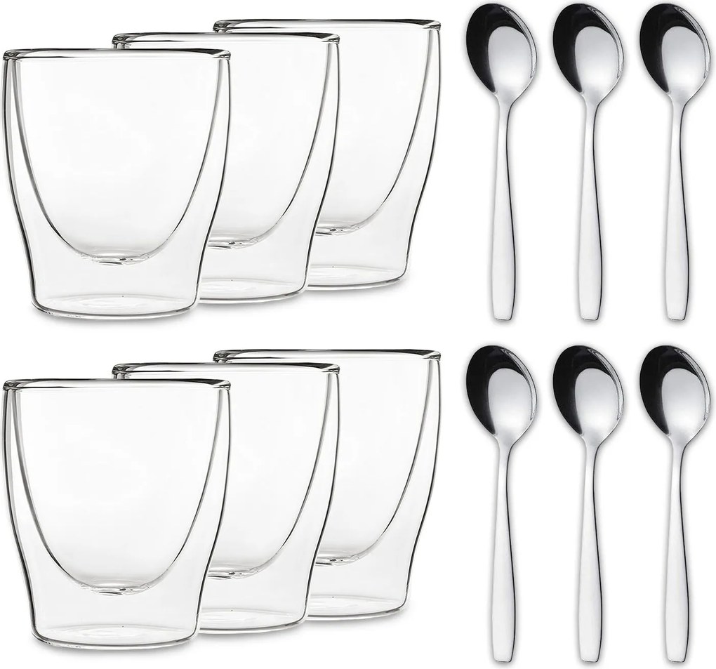 Feelino DUOS, duplafalú pohár, 200 ml, kanállal