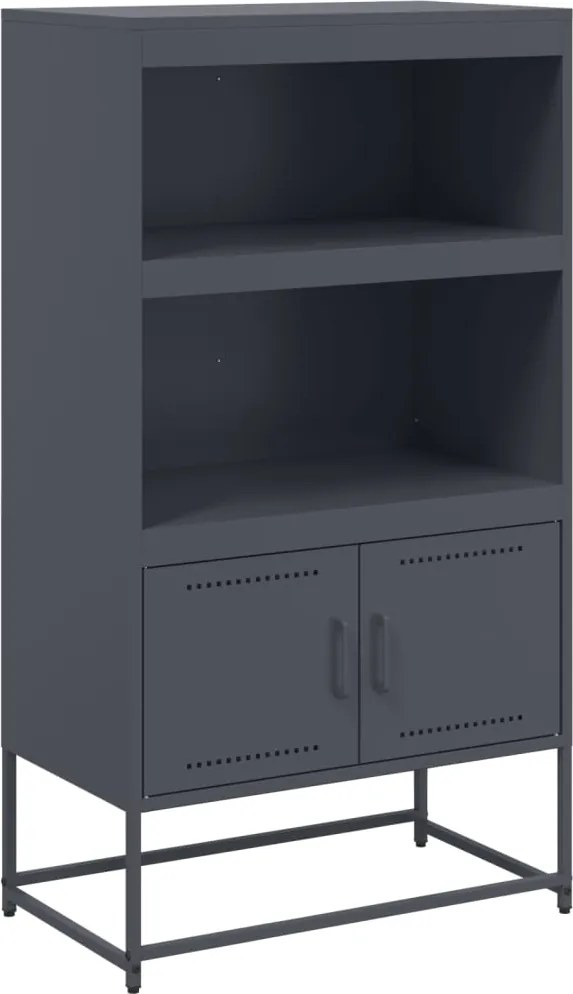 vidaXL antracitszürke acél magasszekrény 68,5 x 38,5 x 123,5 cm
