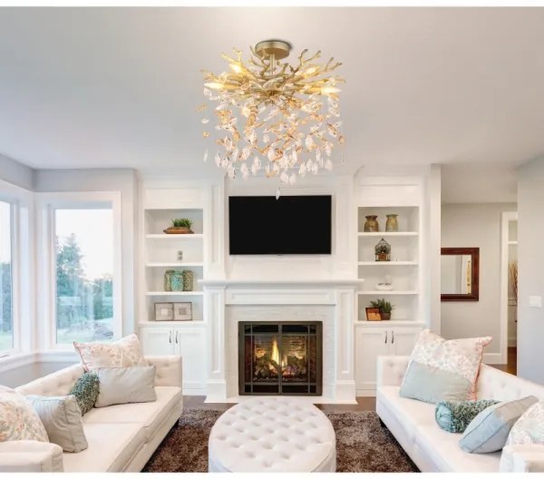 Globo 64138DG - QUEENA rúdon szerelt csillár 6xE14/40W/230V arany