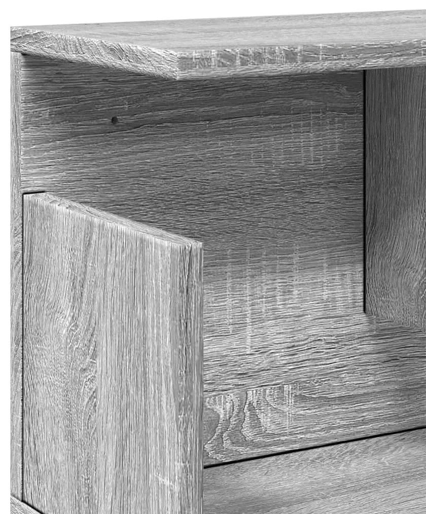 szürke sonoma színű szerelt fa faliszekrény 100 x 20 x 30 cm