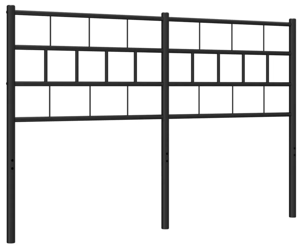 fekete fém fejtámla 140 cm