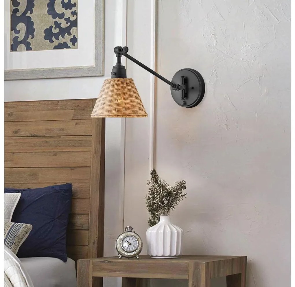 Hinkley HK-ARTI-1W-BK-NR-Fali spotlámpa ARTI 1xE27/60W/230V fekete/barna