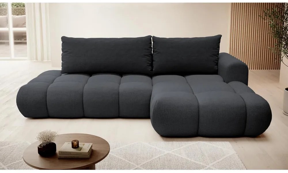 Sarokkanapé Ombre (J) (fekete + fekete). 1099478