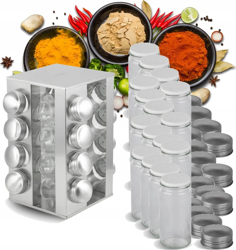 Fűszertartó állvány Edenberg EB-4025 ezüst