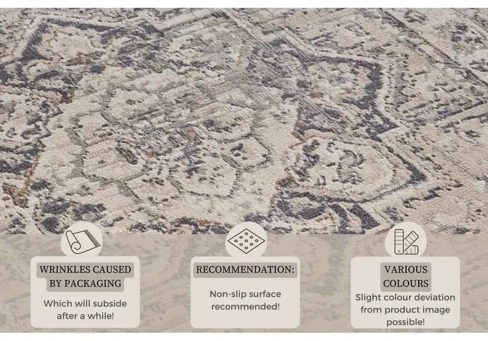 Szürkésbézs futószőnyeg 80x200 cm Terrain Designer Sand – Hanse Home