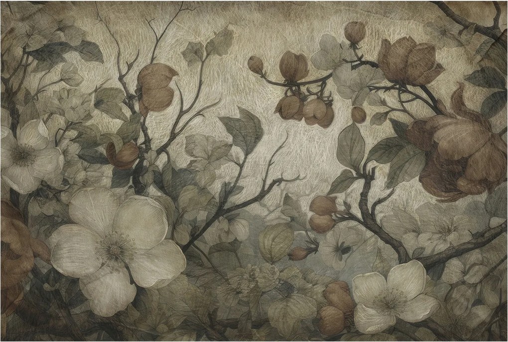 Dekoratív fotótapéta falra Könnyű összeszerelés Virágos szépség 104x70 Ragasztó