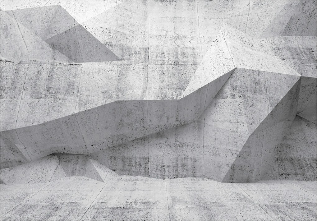 3D Fotótapéta Absztrakt Beton Szürke Tapéta Hálószoba Nappali 416x254