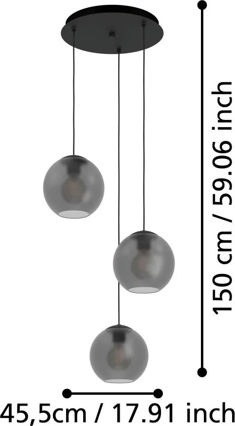 Függeszték Szürke ARANGONA EGLO 390213