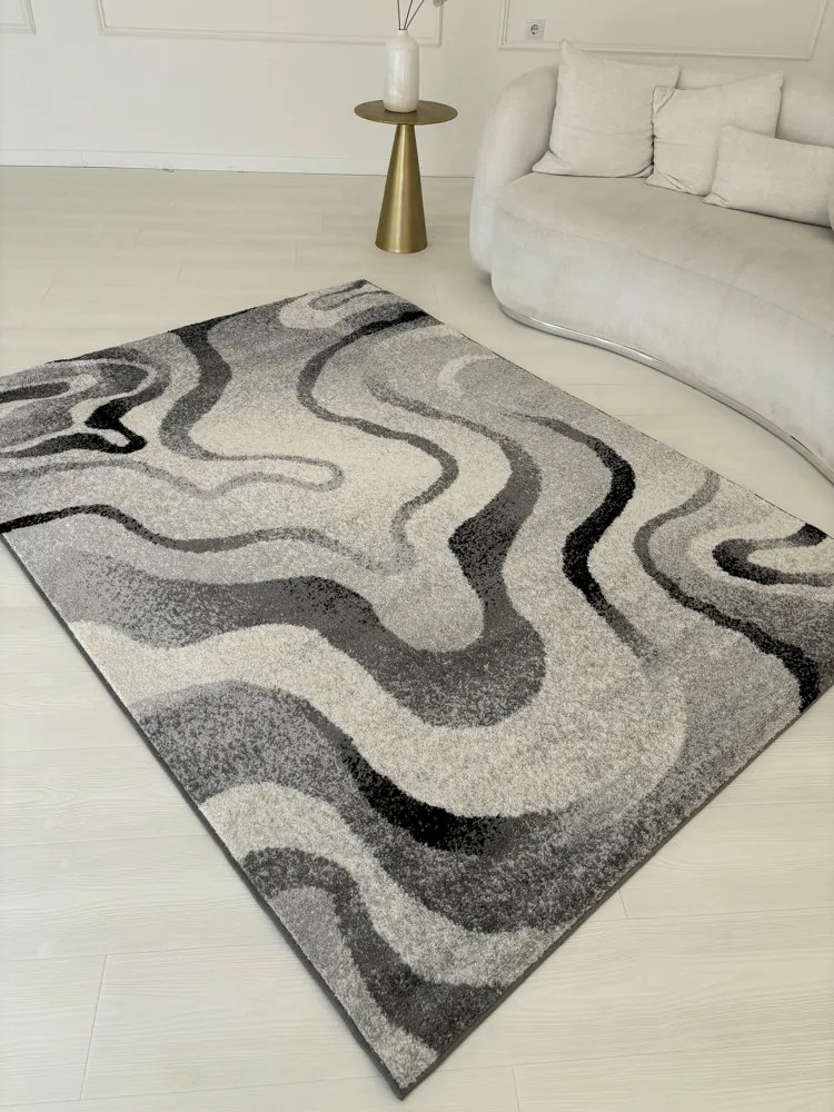 Nora 6036 szürke modern szőnyeg 160x230 cm