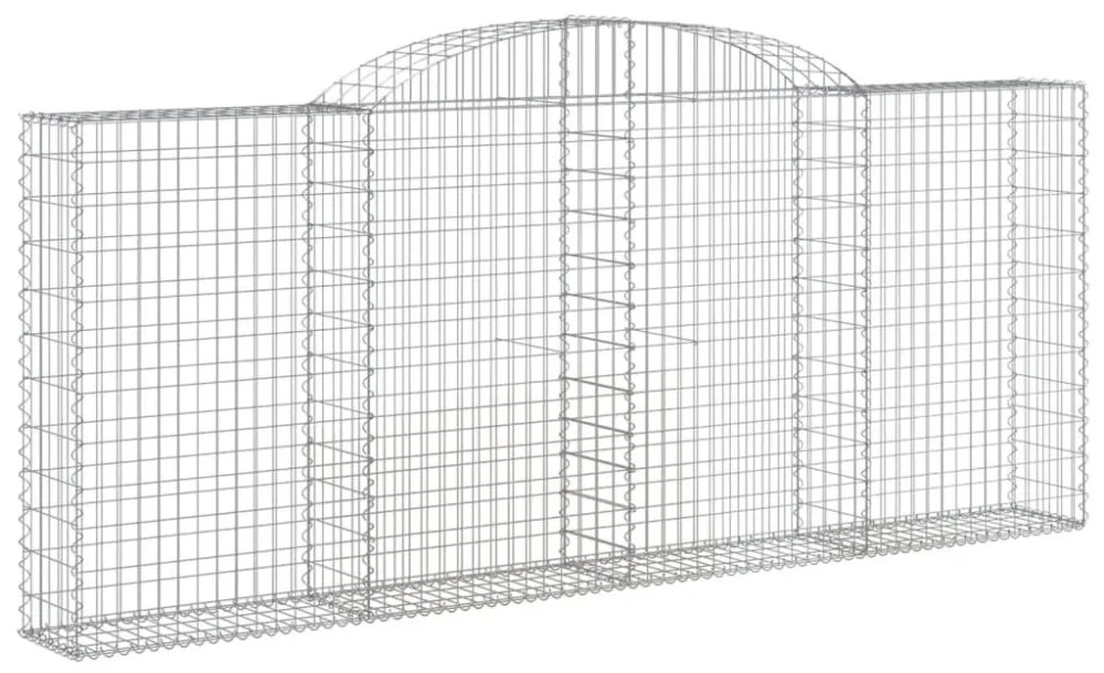 12 db íves horganyzott vas gabion kosár 300x30x120/140 cm