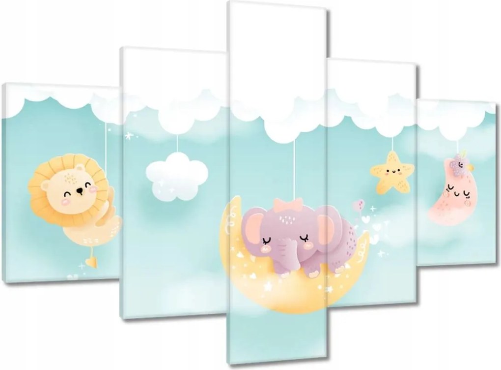 Vászonkép 100x70 Felhők és állatok