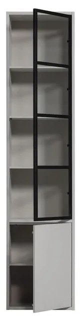 Világosszürke borovi fenyő tálalószekrény 53x230 cm Basic – vtwonen