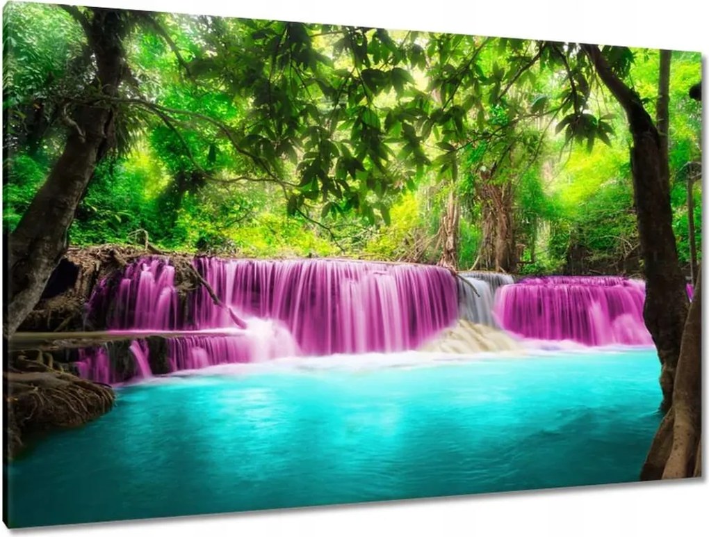 Festmények 120x80 Színes tájkép Vízesés