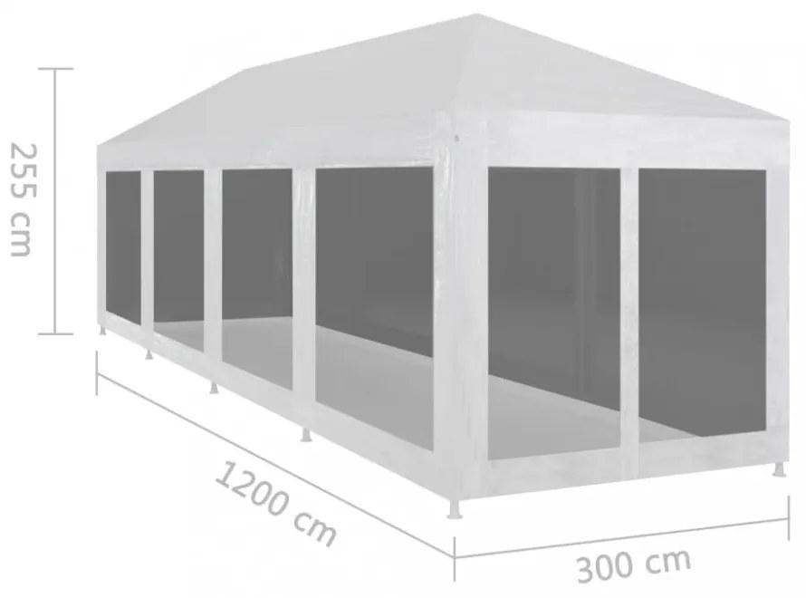partisátor 10 hálós oldalfallal 12 x 3 m