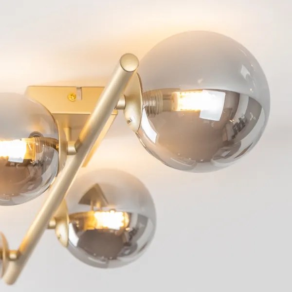 Brilagi - LED Felületre szerelhető csillár MILLA 4xG9/3W/230V arany/füstös