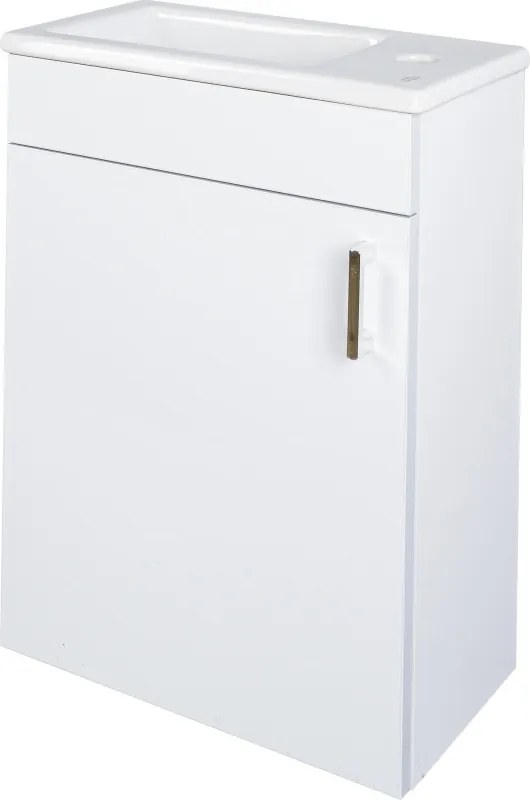 VivaStyle NIKA - fali függesztett - fürdőszobabútor CeraStyle 71100 mosdóval - JOBBOS - 42 x 24 cm