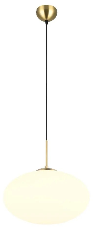 Fehér-aranyszínű függőlámpa üveg búrával ø 40 cm Fomento – Trio