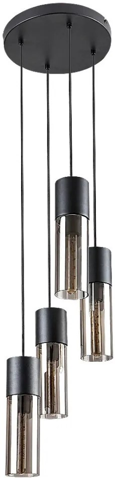 RÁBALUX 72054 RONNO Fekete Színű Függeszték 4XE27 25W IP20