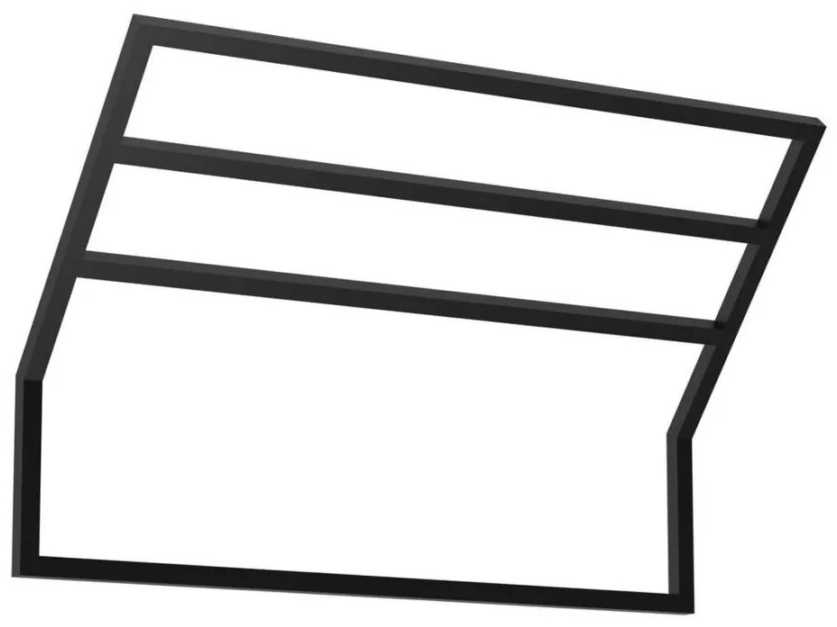 Fali törölközőtartó 37x60 cm fekete