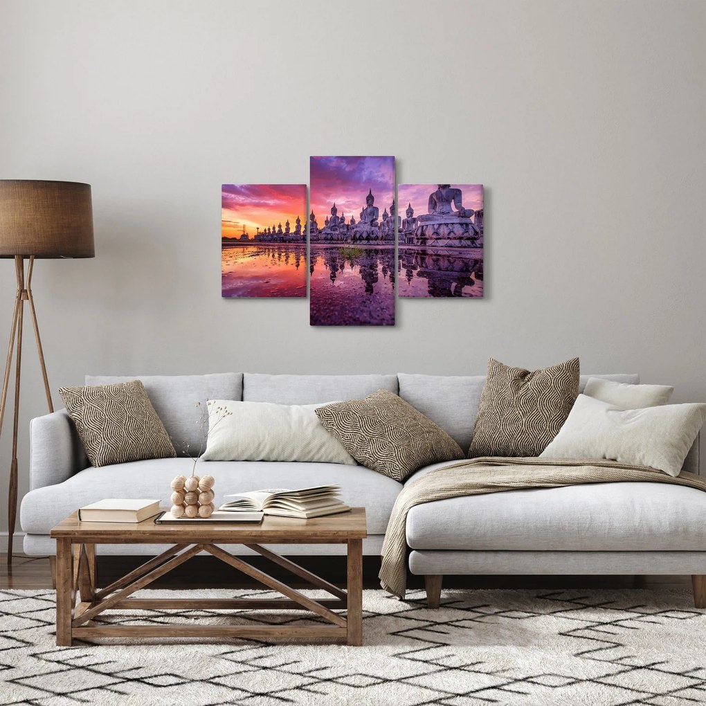Kép - Buddhák naplementekor (90x60 cm)