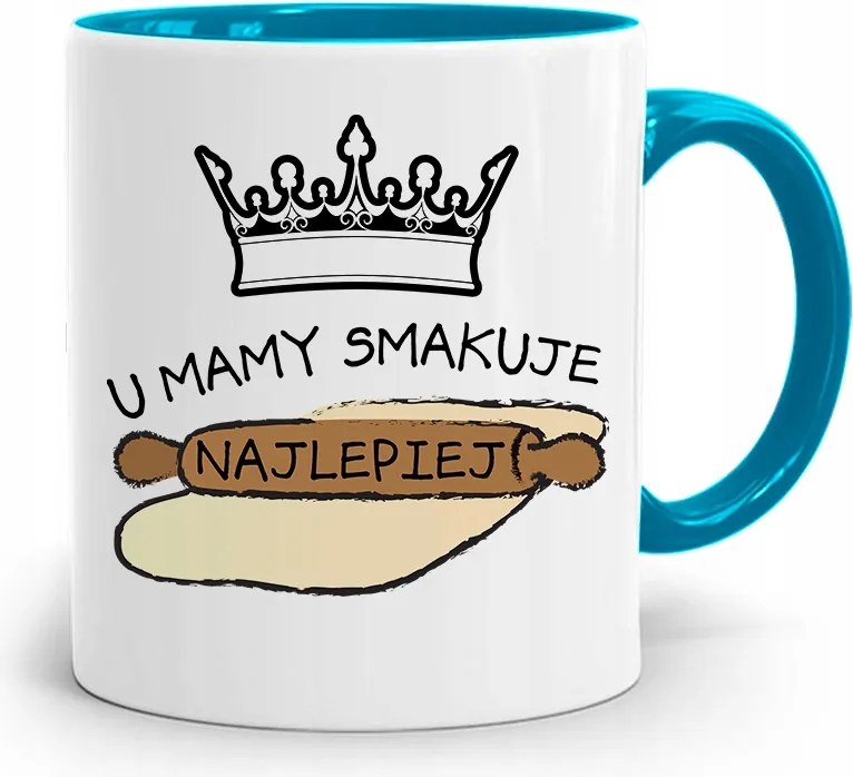 Kék Bögre Anyukáknak Ízletes, fényképes nyomattal