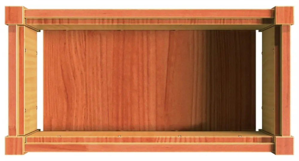 viaszbarna tömör fenyőfa kerti virágláda 60 x 31 x 31 cm
