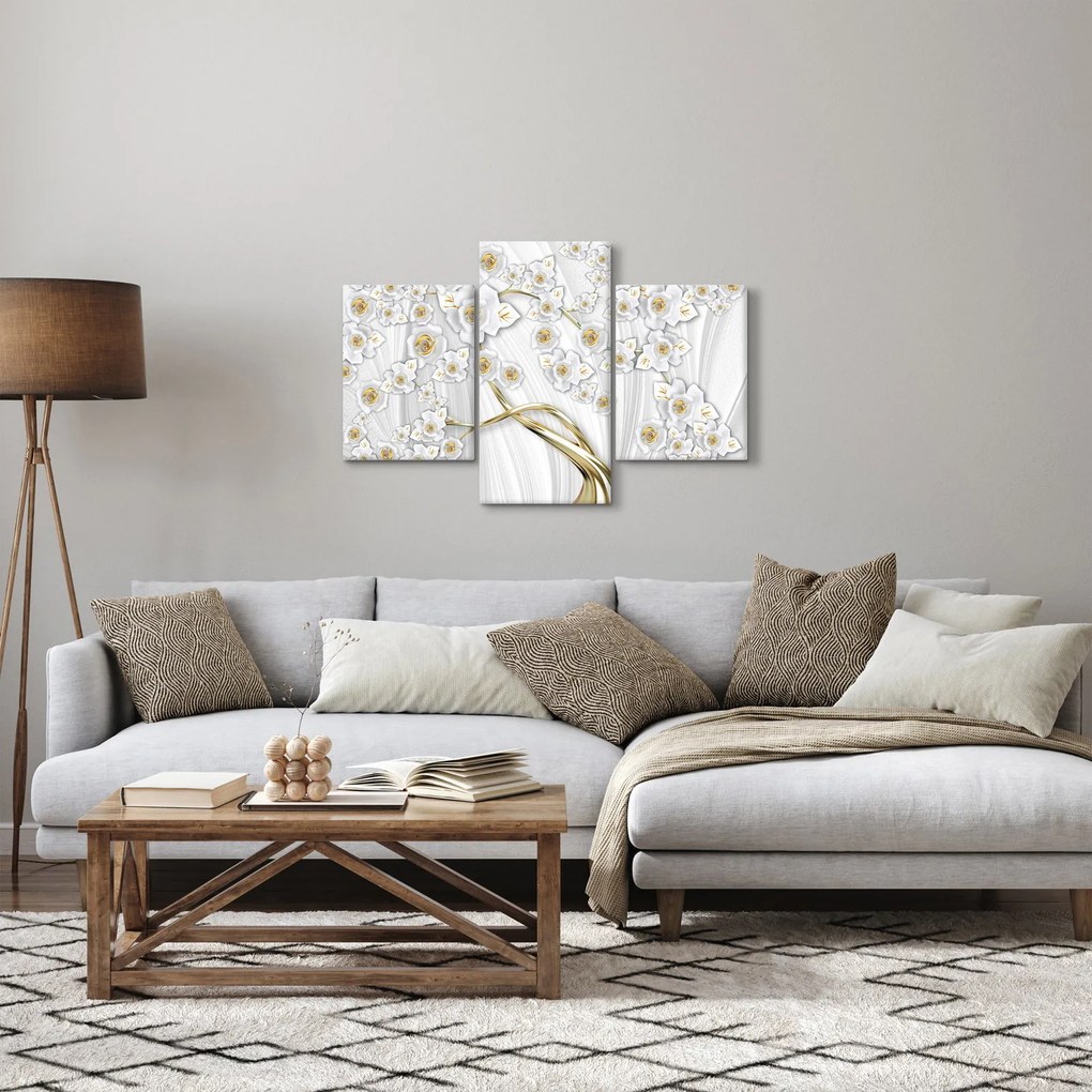 Kép - Fa arany díszítéssel (90x60 cm)