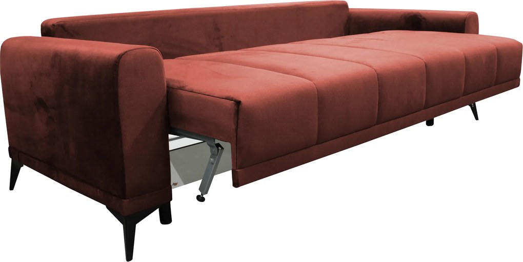 Szétnyitható kanapé, terrakotta, GRACE BIG SOFA