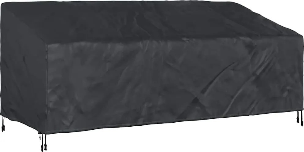 vidaXL Kerti Pad Borító Fekete 220 x 100 x 89 cm 210D Oxford Szövet