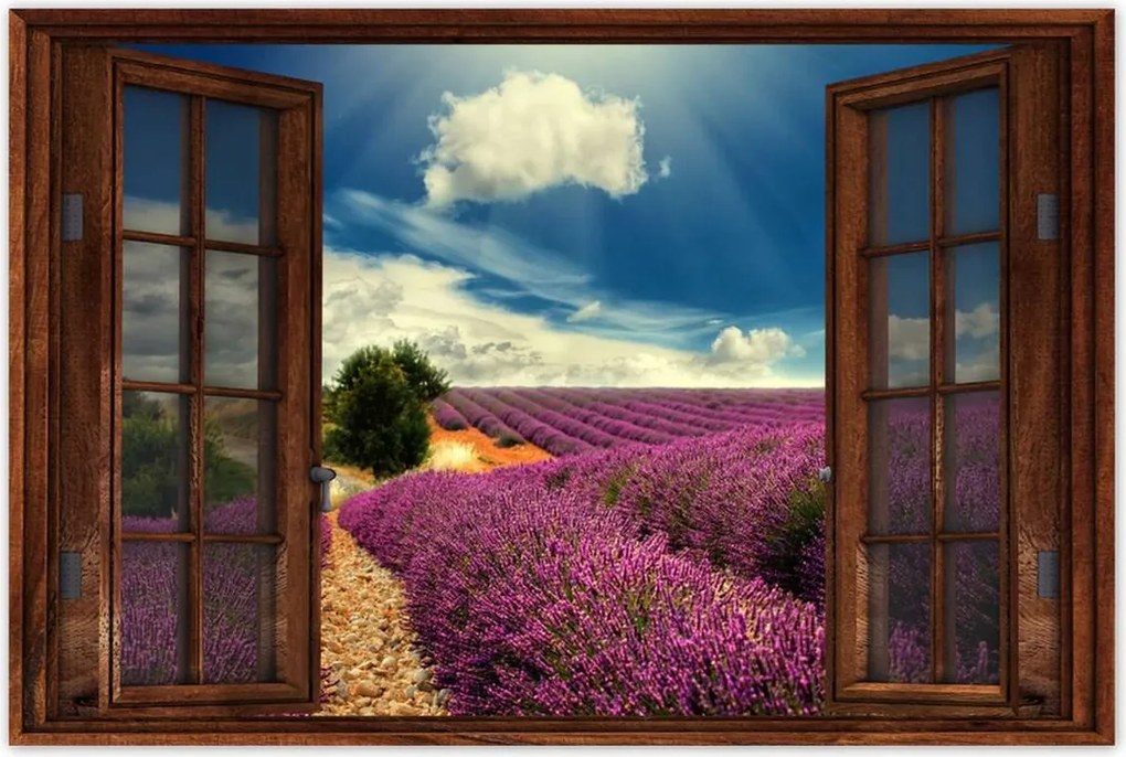 Poszterek 90x60 Levendula tájkép