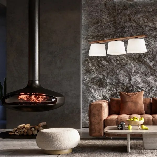 AIDA 3xE27/60W/230V dió függeszték, dió színű