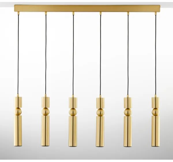 Jupiter 2011 - Csillár zsinóron ALAS 6xGU10/10W/230V arany