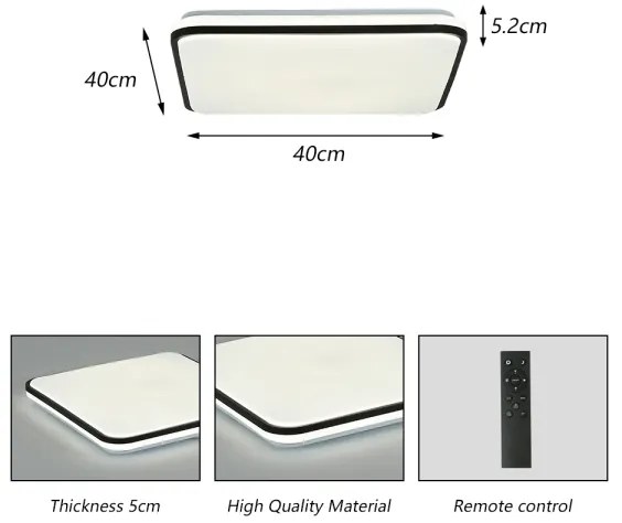 Brilagi - LED Dimmelhető lámpa SMART LED/28W/230V 40x40 cm Wi-Fi Tuya + távirányító