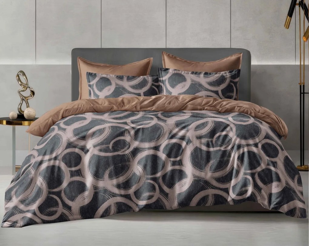Mikroflanel ágyneműhuzat BRUSARI szürke-barna Ágyneműhuzat mérete: 70 x 80 cm | 140 x 200 cm