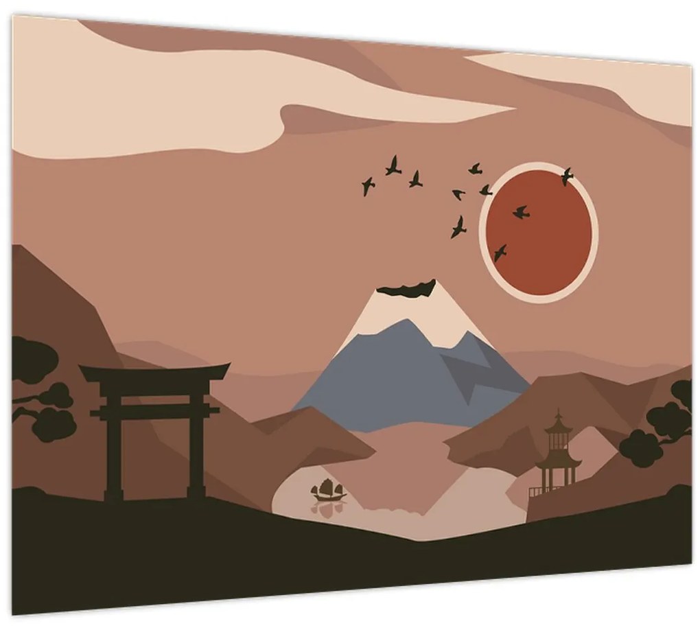 Üveg kép - Japán N⁰1 (70x50 cm)