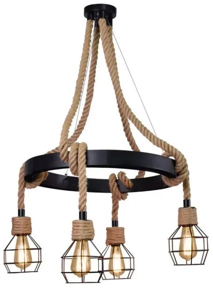 LED Csillár zsinóron ROPE ALEGRA 4xE27/10W/230V